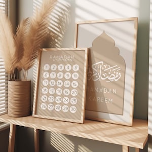 Ramadan Poster Set of 2 Ramadan Countdown Eid Ramadan Kareem Print