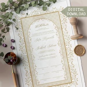 Digital Nikkah Contract Marriage Certificate