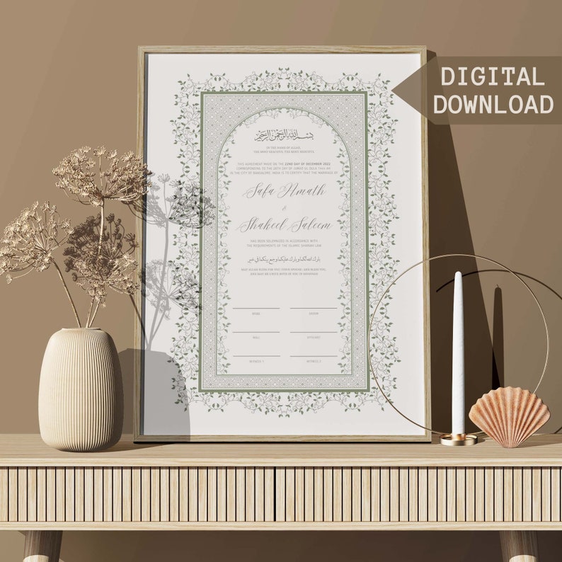Nikkah Certificate Digital Marriage Certificate