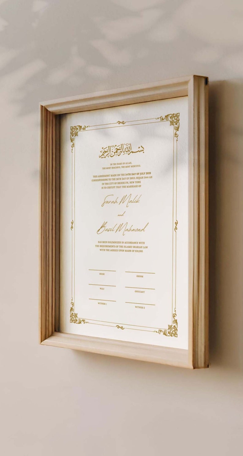 Editable Nikkah Certificate Template