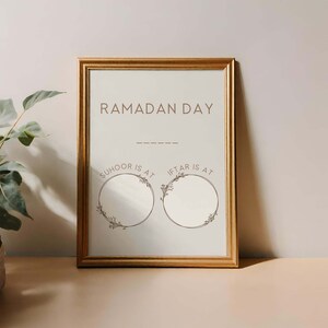 Iftar Time Ramadan Calendar Day of Ramadan Tracker Print
