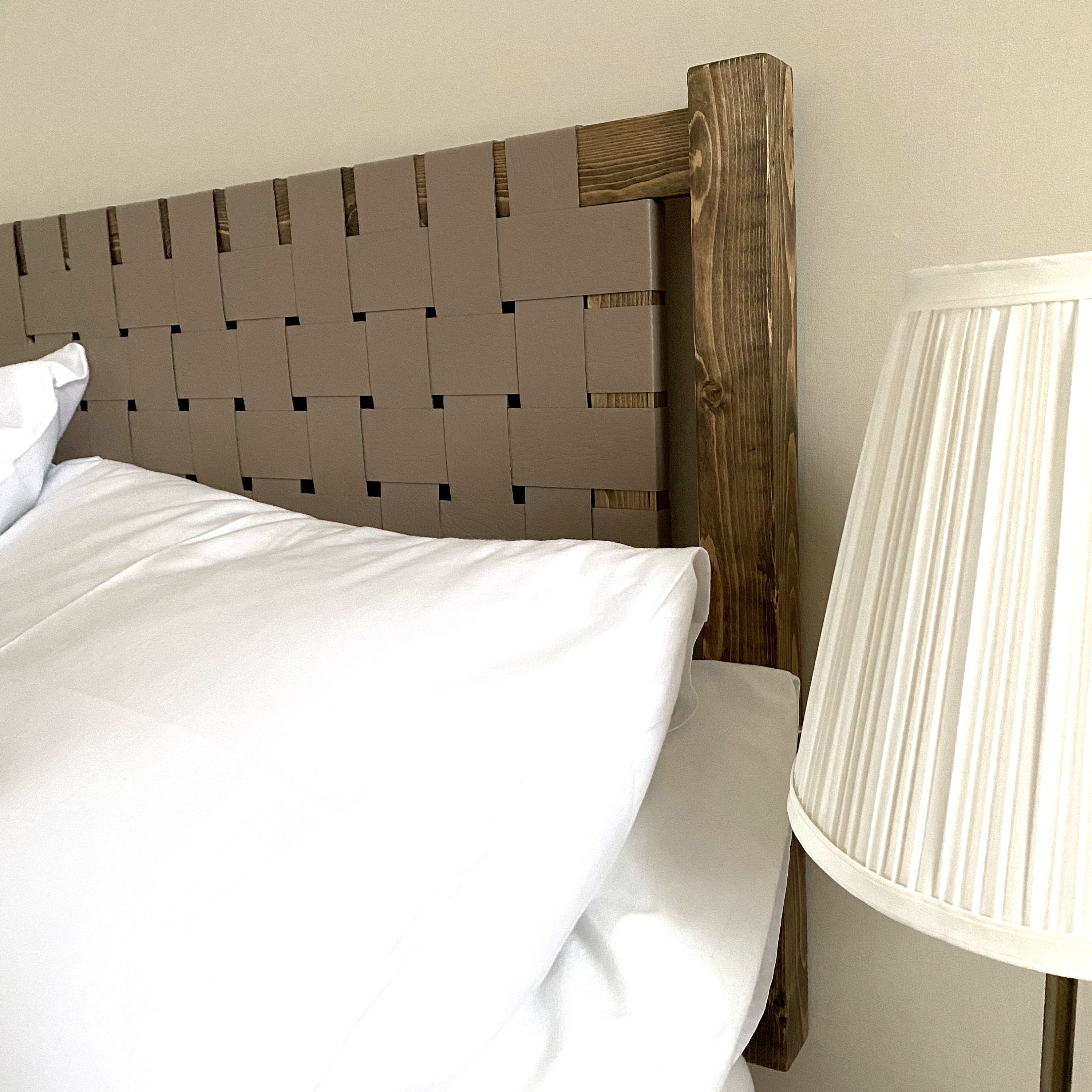 Homemade Faux Leather Woven Headboard Etsy Canada