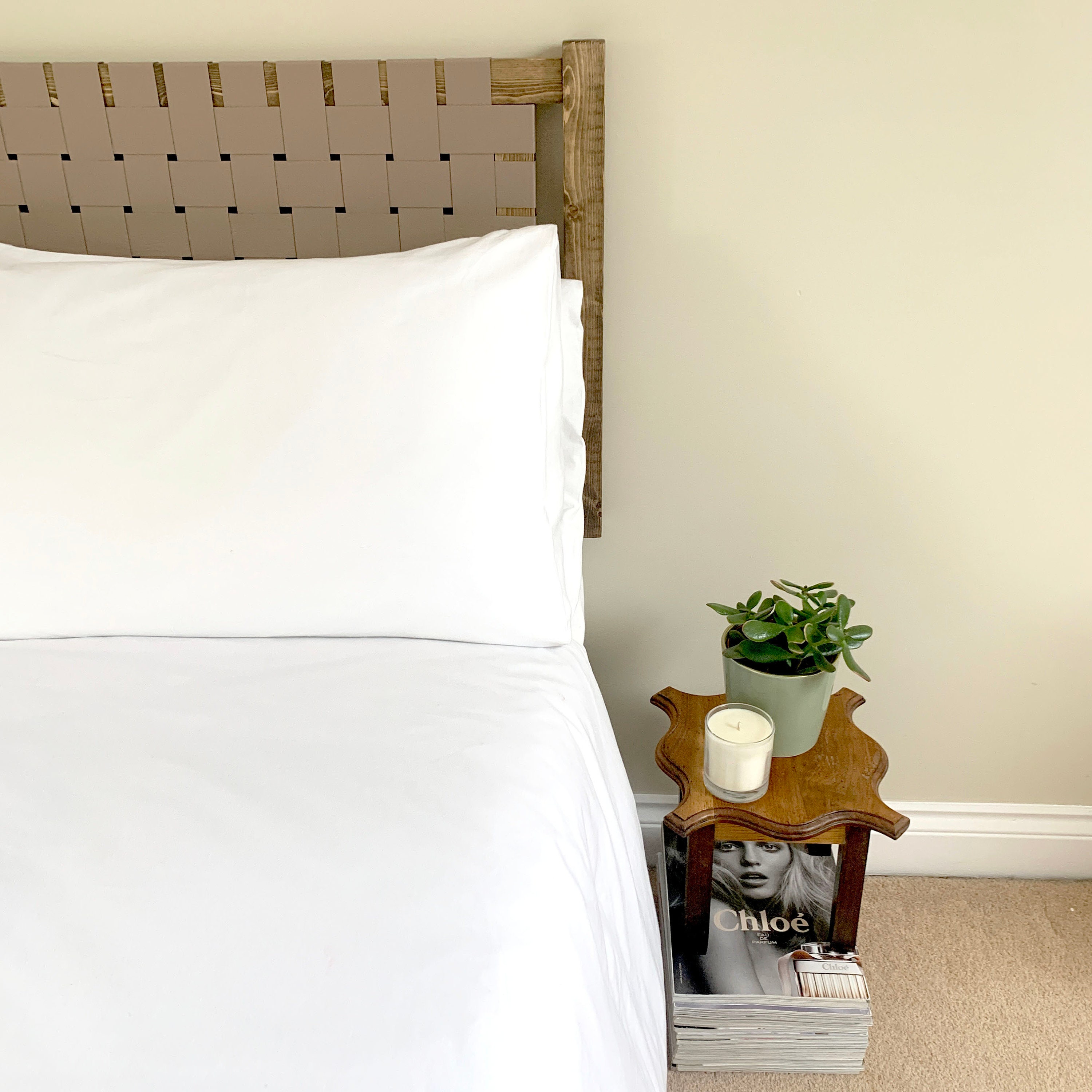 Homemade Faux Leather Woven Headboard Etsy Canada