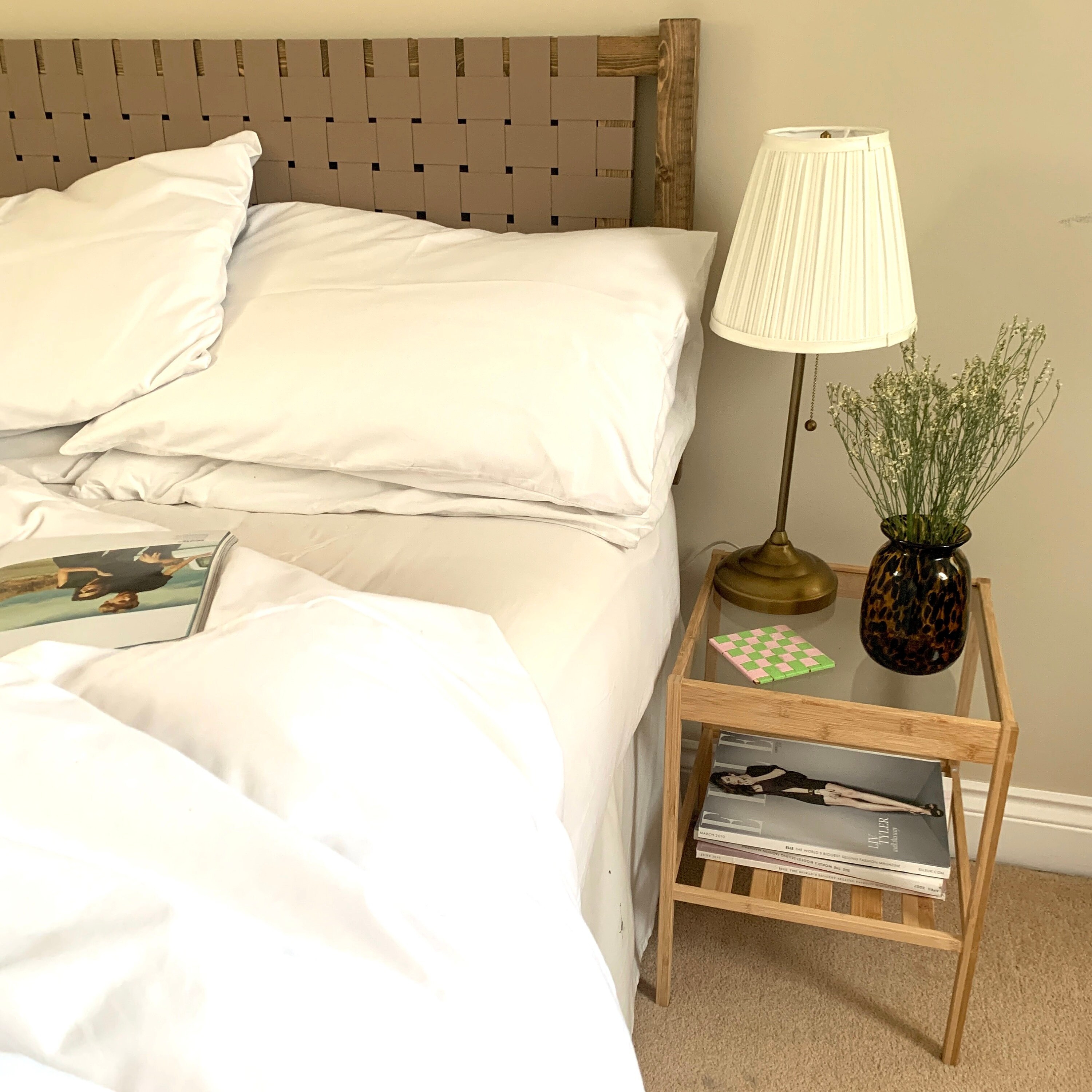 Homemade Faux Leather Woven Headboard Etsy Canada