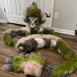 Dragon dinomask fursuit partial