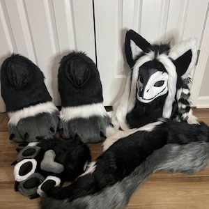 Two-Faced Themed Dinomask Full Partial Fursuit