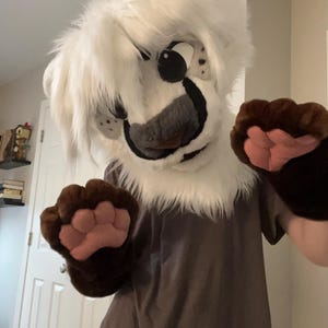 Fluffy haired lion fursuit mini partial