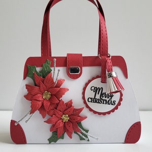 Handmade Christmas Paper purse gift bag/gift card holder. Holiday gift card holder - 4 styles - U PICK!