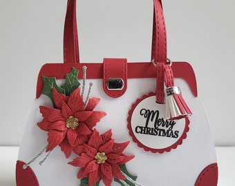 Handmade Christmas Paper purse gift bag/gift card holder. Holiday gift card holder - 3 styles - U PICK!