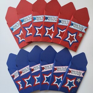 4th of July Snack Size Candy Bar Holders, Treat Holders, Party Favor