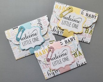 Diaper Gift Card Holder, Baby Gift Card Holder, Baby Shower Gift Card Holder - 5 styles to choose from.
