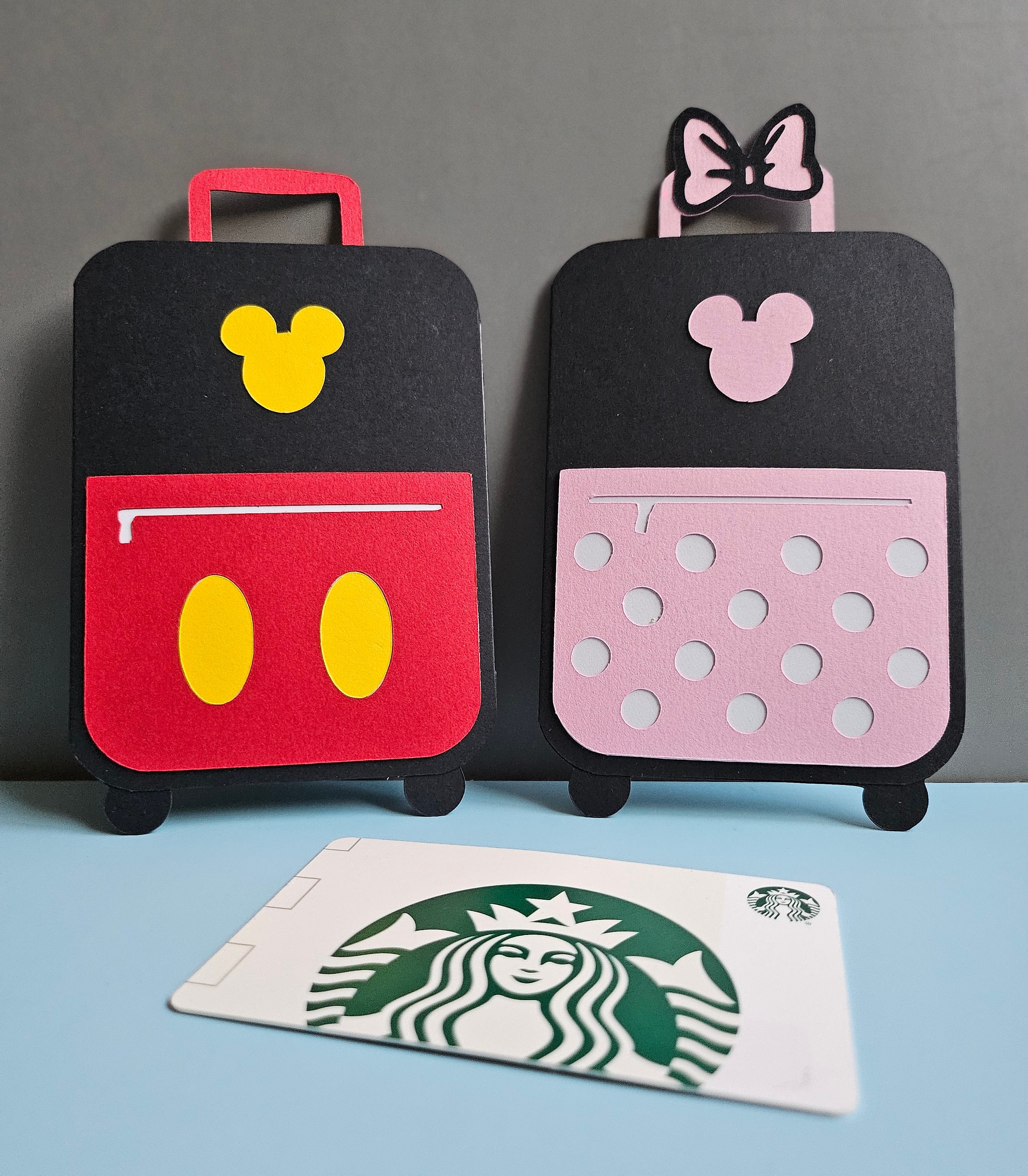 Mouse Suitcase Gift Card/Cash Holder, Kids Gift Card/Cash Holder - 2 Styles - U PICK! Envelope incl.
