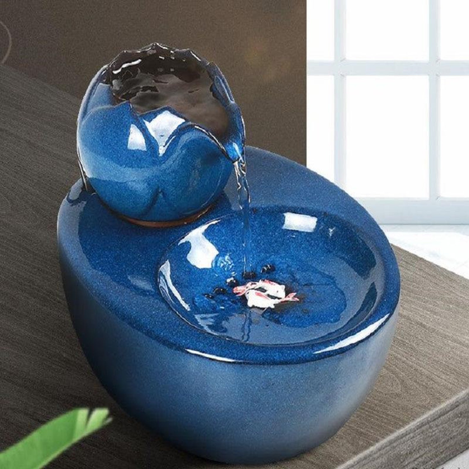 Ceramic Water Fountain Automatic Pet Drinking Fountain Etsy