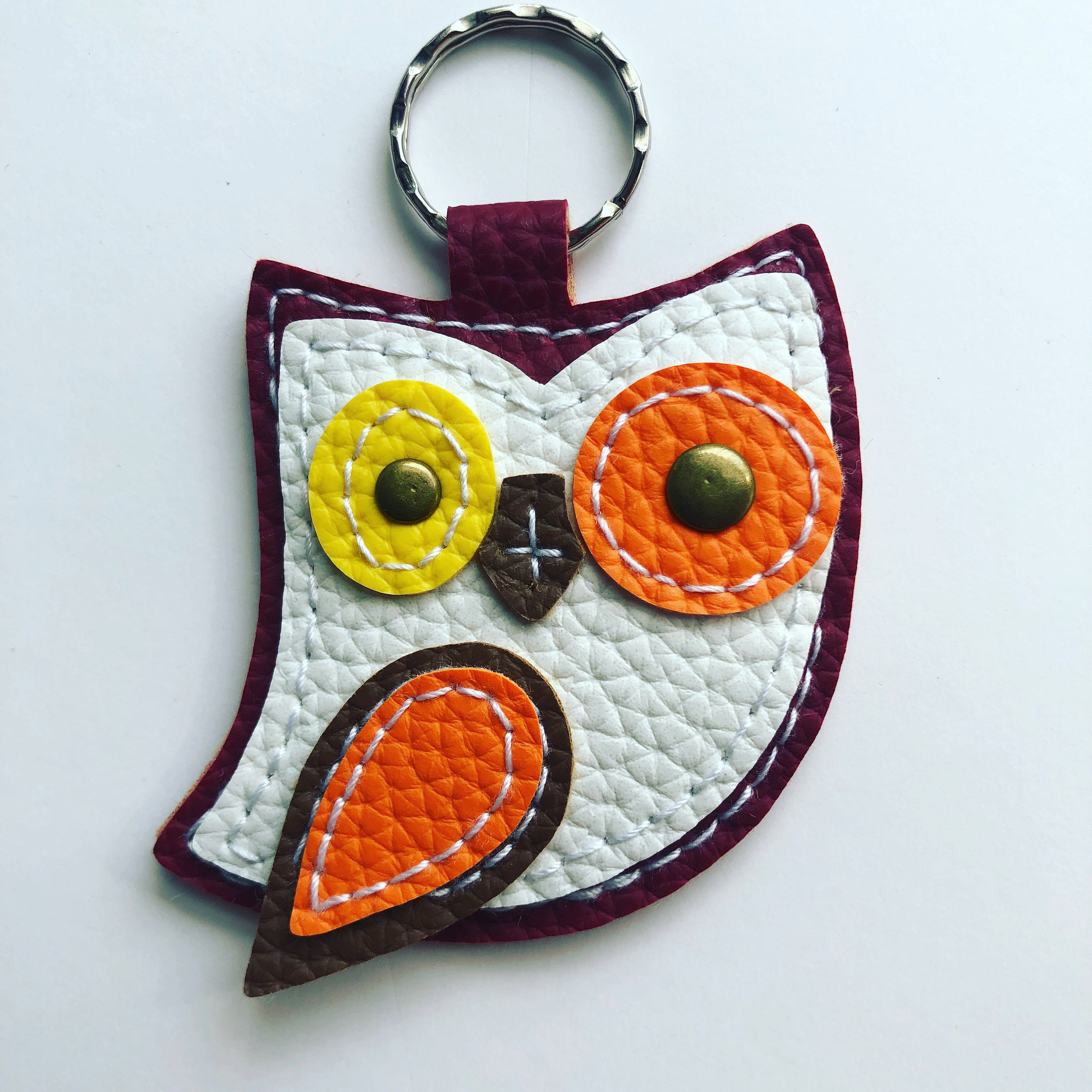 REDUCED Handmade Owl key Ring Key ChainBag CharmPinkLIMITED STOCK 
