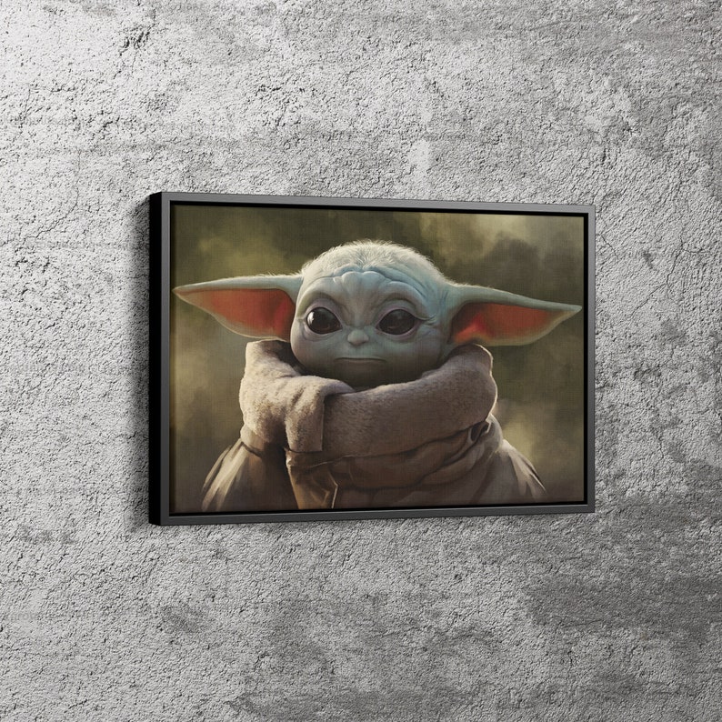 Star Wars Poster Baby Yoda Wall Art Canvas Canvas Wall Art Etsy