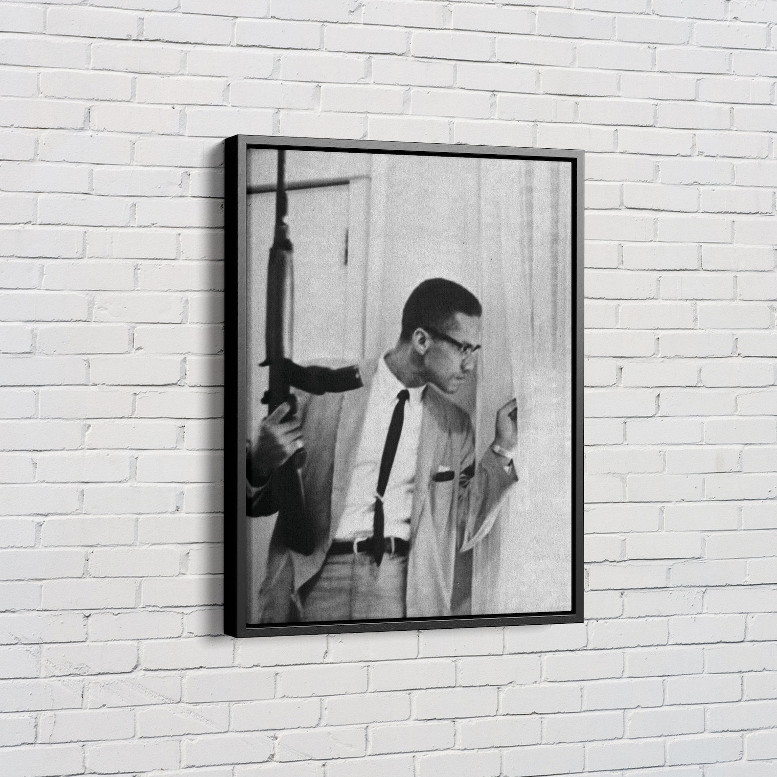 Malcolm X Looking Out the Window Holding Gun Wall Art Canvas Etsy