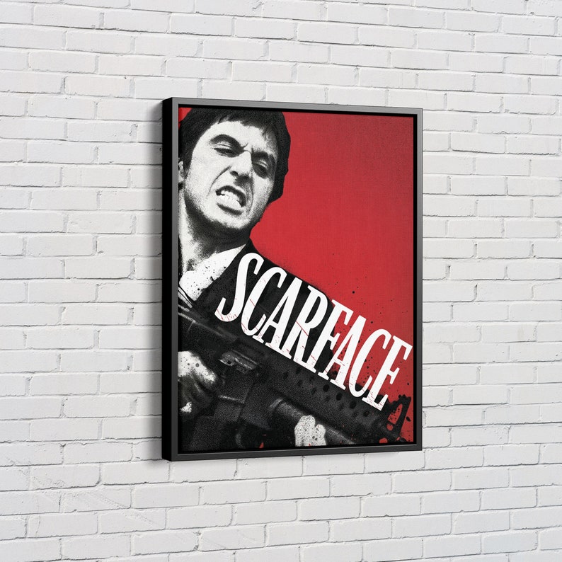 Scarface Movie Poster Canvas Wall Art Home Decor Framed Art Etsy