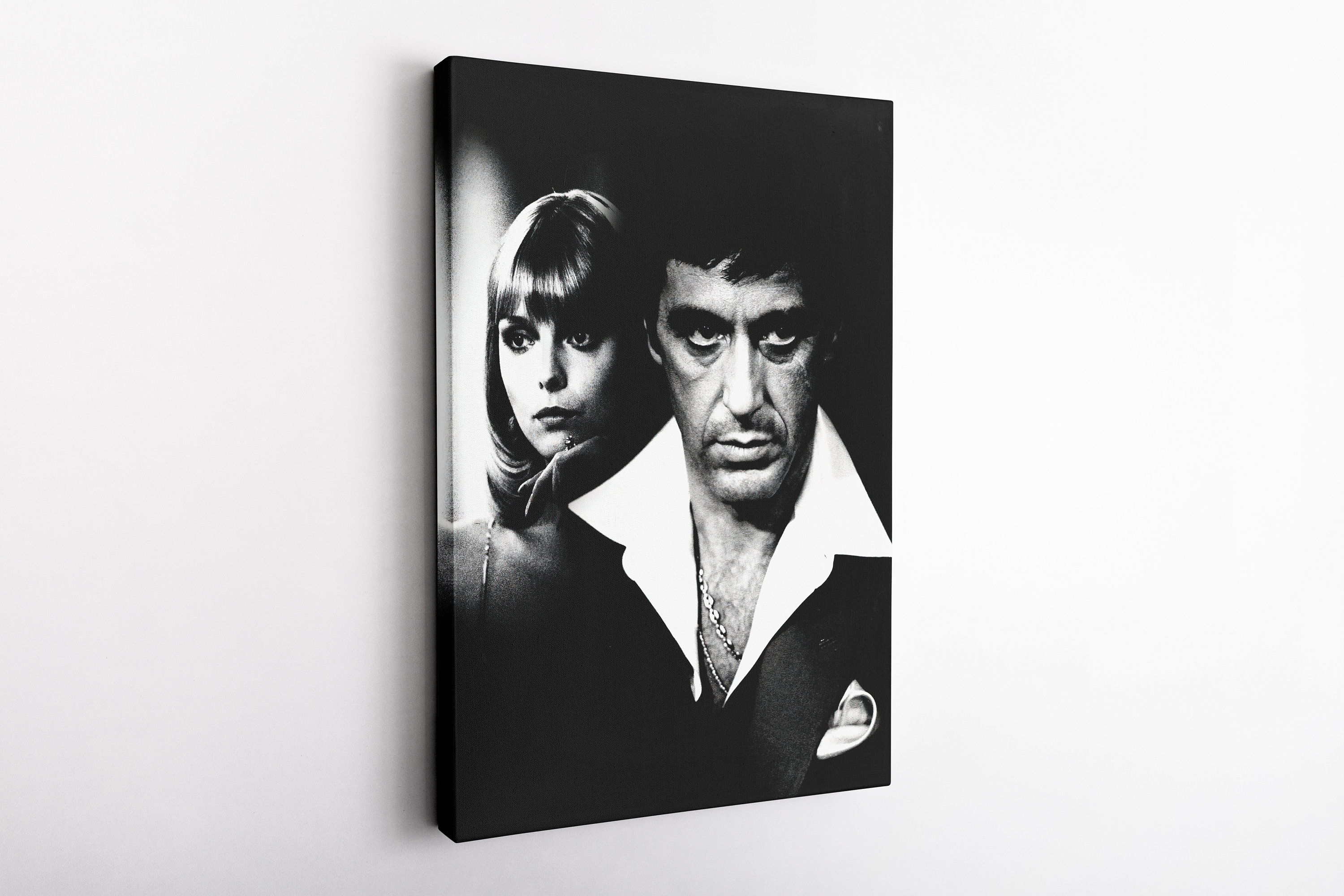 Scarface Poster Blanco y Negro Canvas Wall Art Home Decor Arte Etsy
