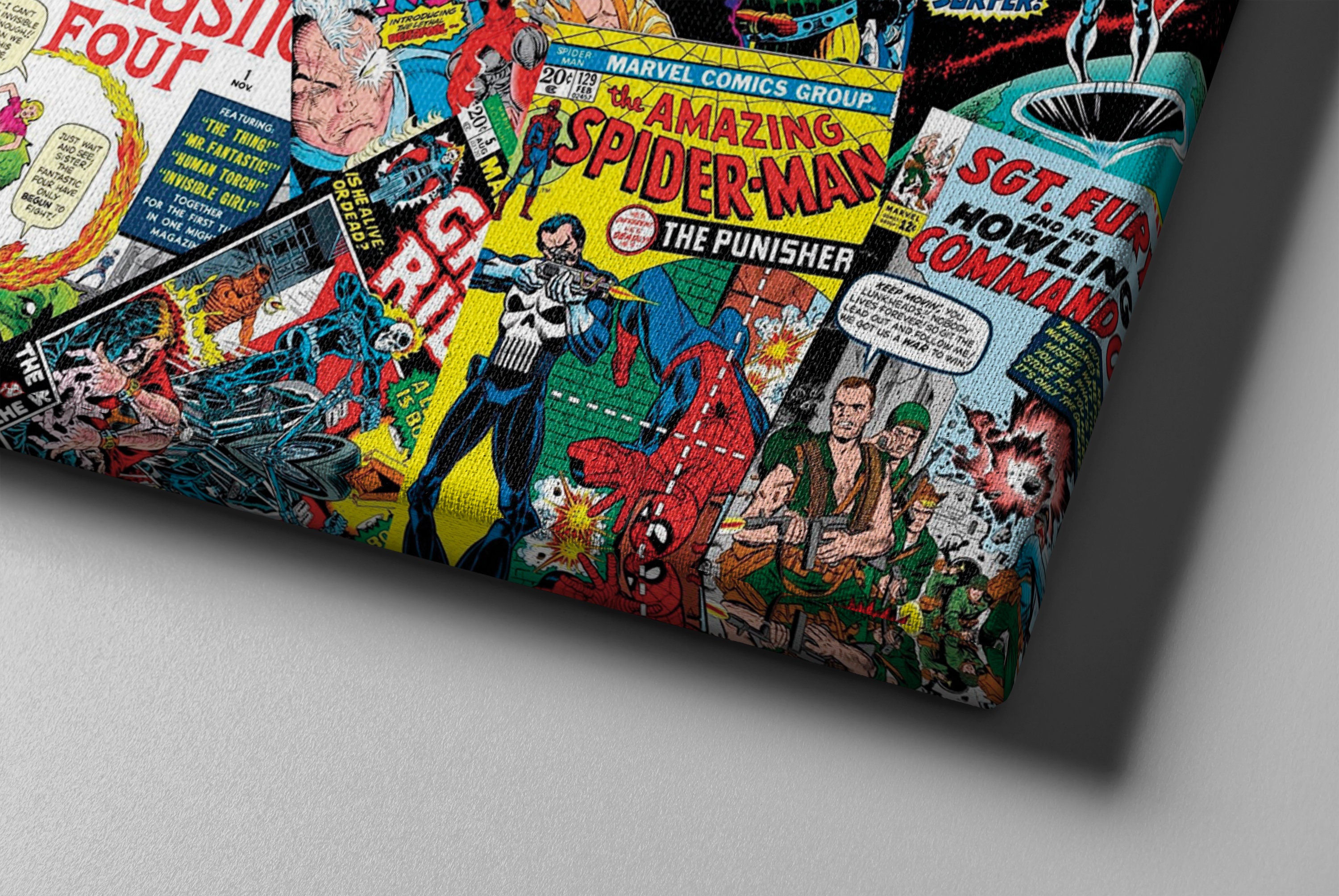 Marvel Collage Super Heroes Retro Canvas Poster Canvas Wall Etsy