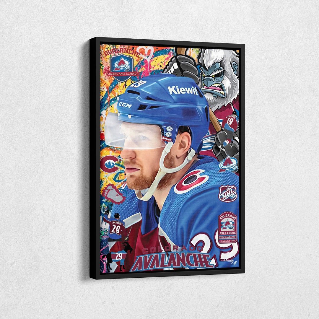 Nathan Mackinnon Poster Colorado Avalanche NHL Pop Art Canvas Etsy