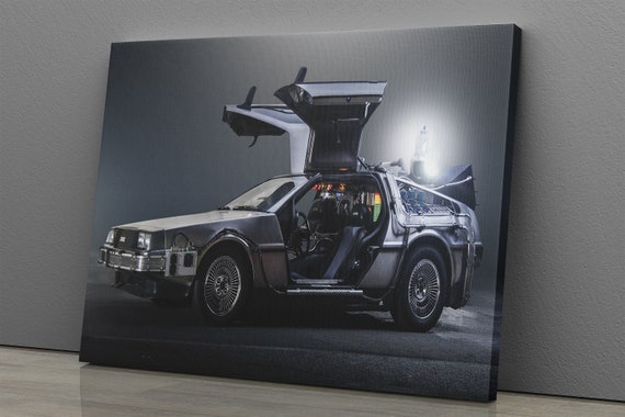 DeLorean Volver Al Futuro película Lienzo Grande Impresión de Arte Regalo A0 A1 A2 A3 A4 