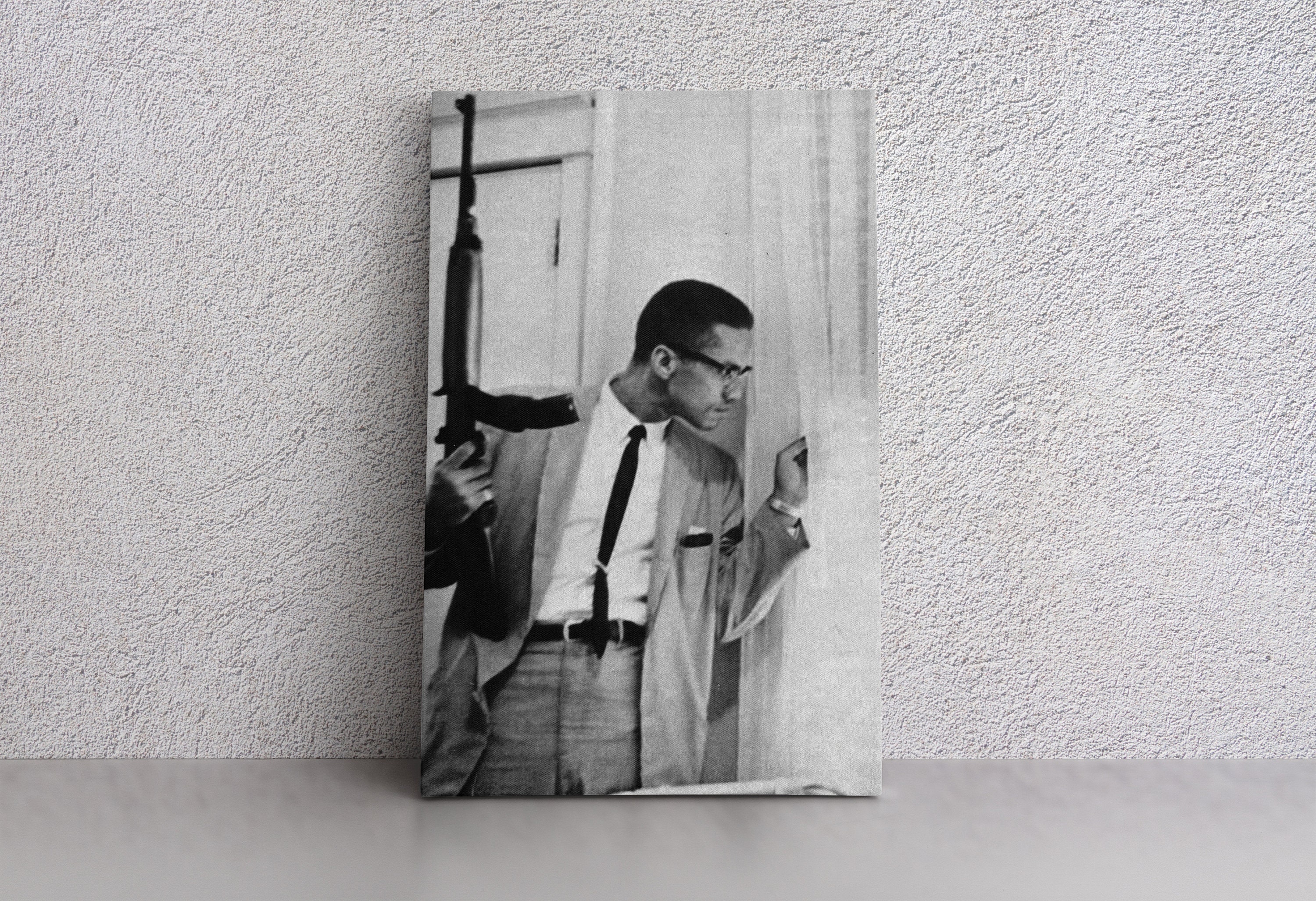 Malcolm X Looking Out the Window Holding Gun Wall Art Canvas Etsy