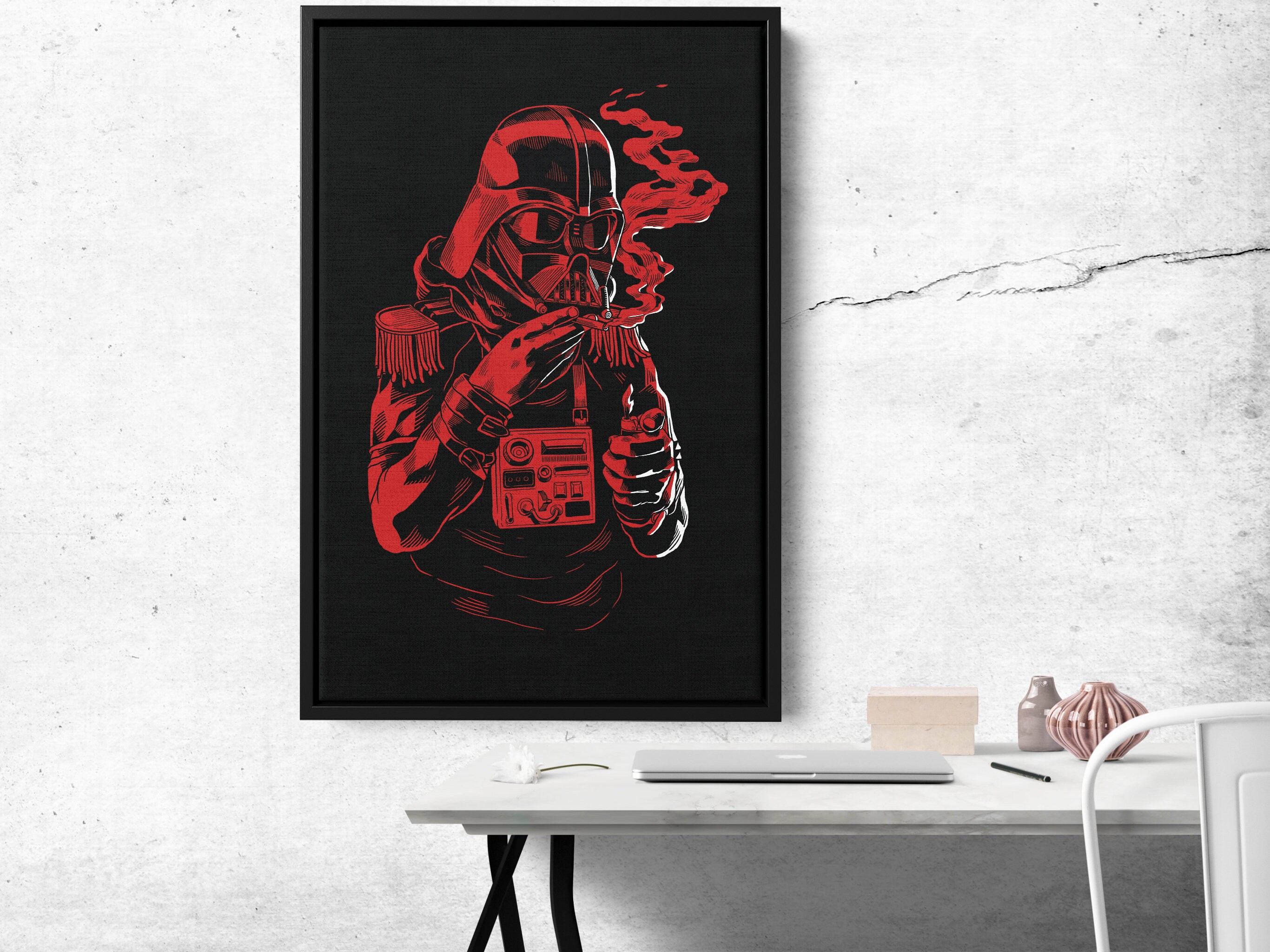 Star Wars Poster Darth Vader Smoking Wall Art Canvas Canvas | Etsy