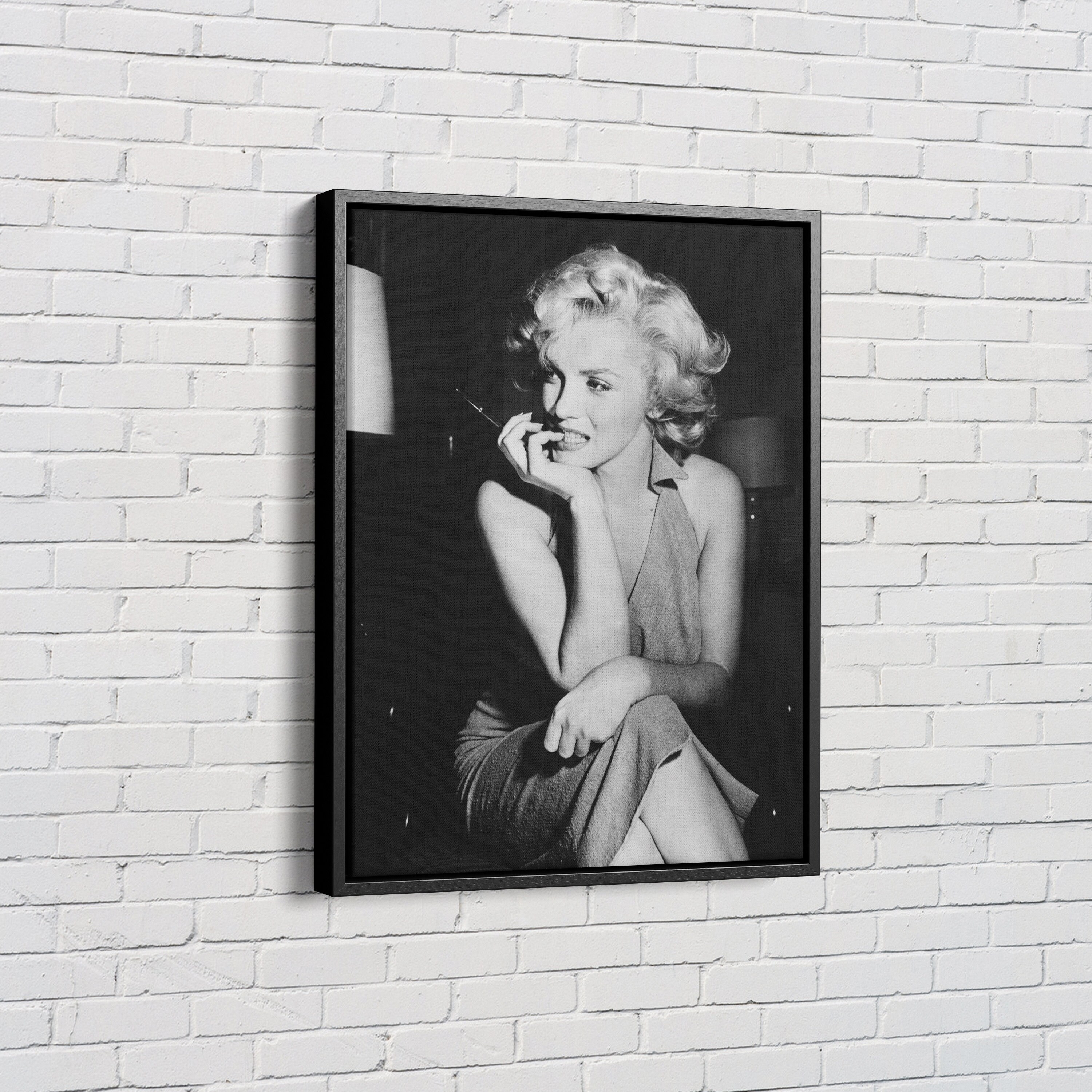 Marilyn Monroe Poster zwartwit canvas muur kunst home decor Etsy