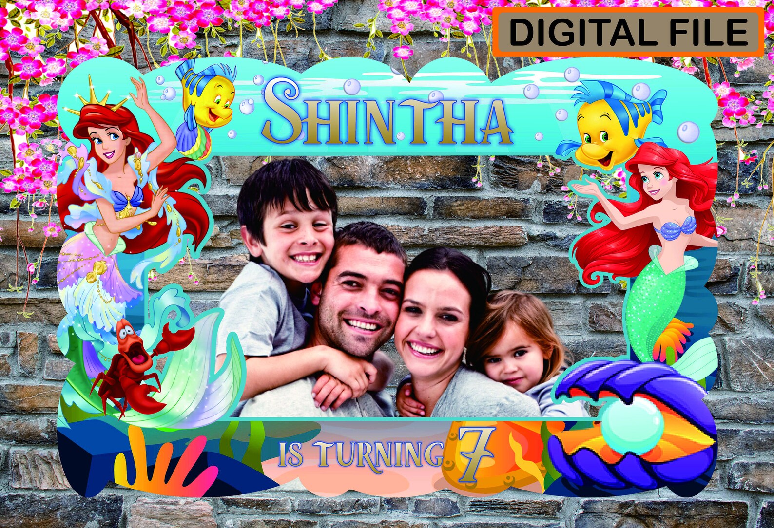 The Little Mermaid Photo Booth Frame the Little Mermaid Etsy