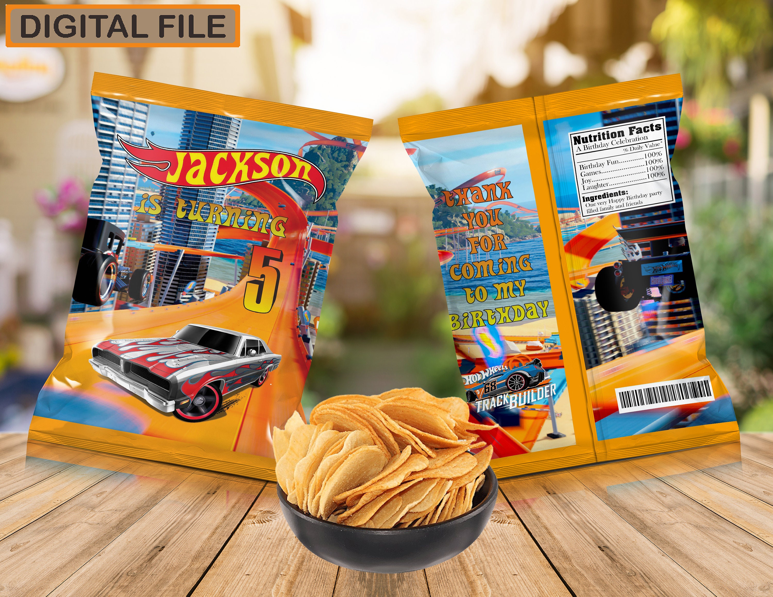 Hot Wheels Chip Bag Hot Wheels Party Favor Hot Wheels Candy Etsy Canada