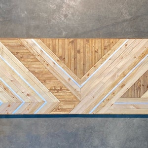 Geometric Wood Hanging Headboard, Geometric Wood Wall Art