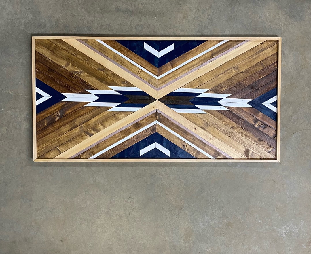 Geometric Wood Art Etsy