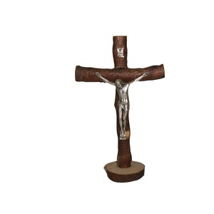 Handmade Tabletop Natural Olive Wood Cross