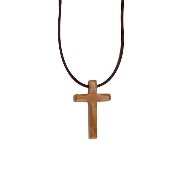 Olive Wood Cross Pendant