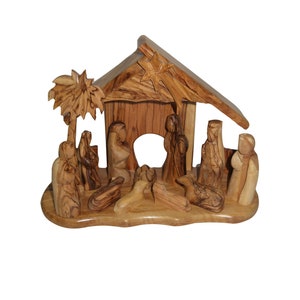 Olive Wooden Nativity Set