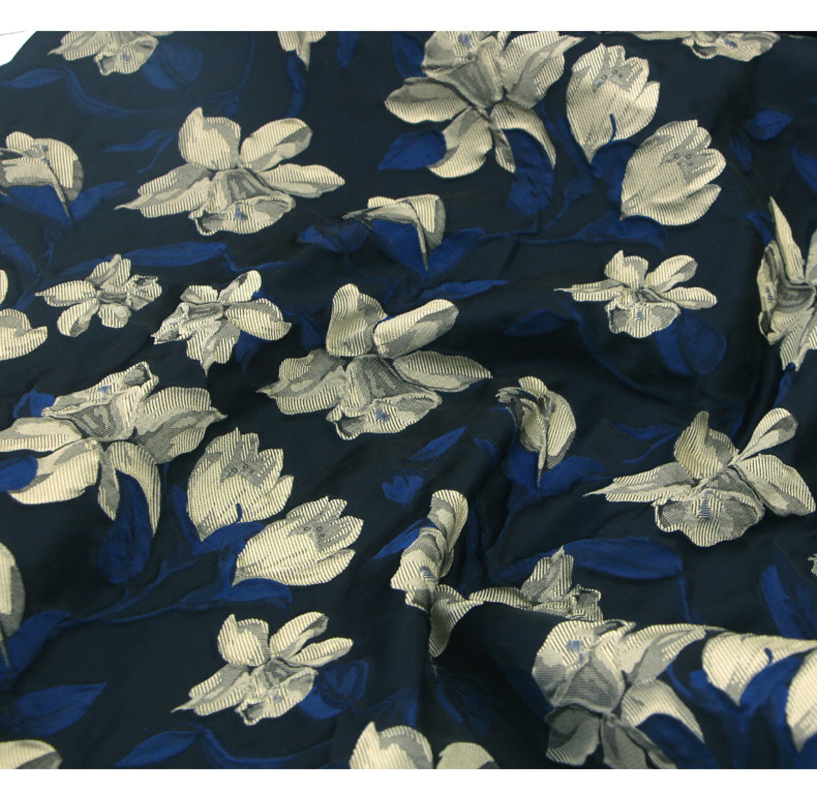 3D Embossed Fabric/fabric by the Yard Floral/magnolia Jacquard Etsy