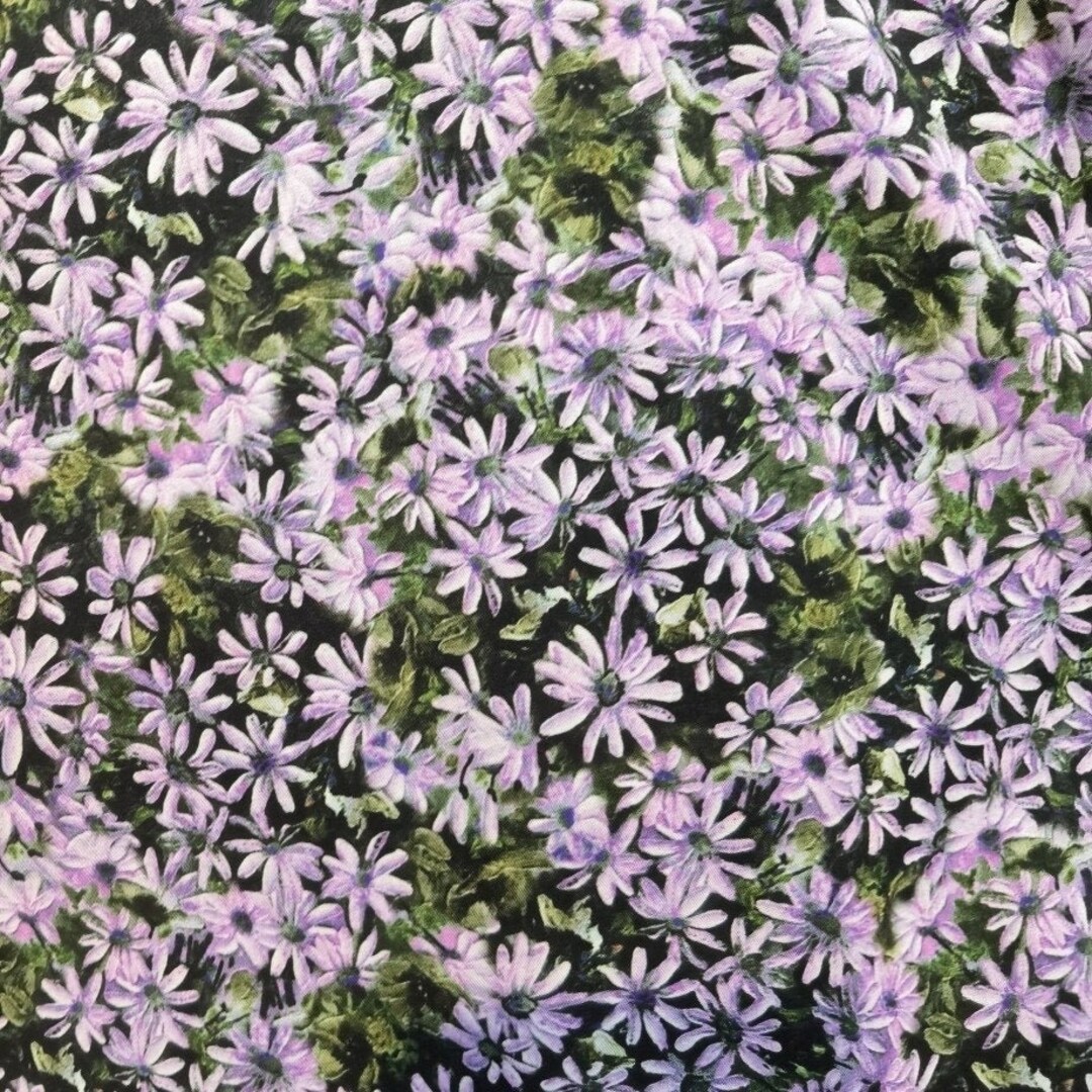 Purple Daisy Flower Fabric/fabric by the Yard Floral/cotton Etsy
