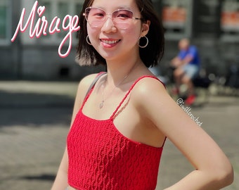 Mirage Camisole/Bralette - Crochet Pattern Summer Top with Wave effect/perfect for summer