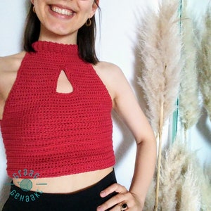 Snips Top Crochet Cutout Halter Croptop Ahsoka Tano's top Crochet pattern pdf téléchargement numérique instantané I Will Crochet image 6