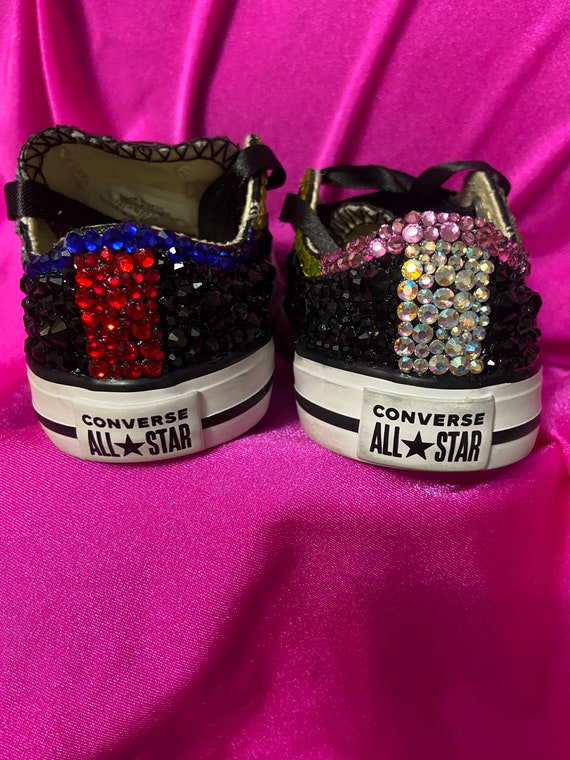 Rhinestone converse for toddlers top