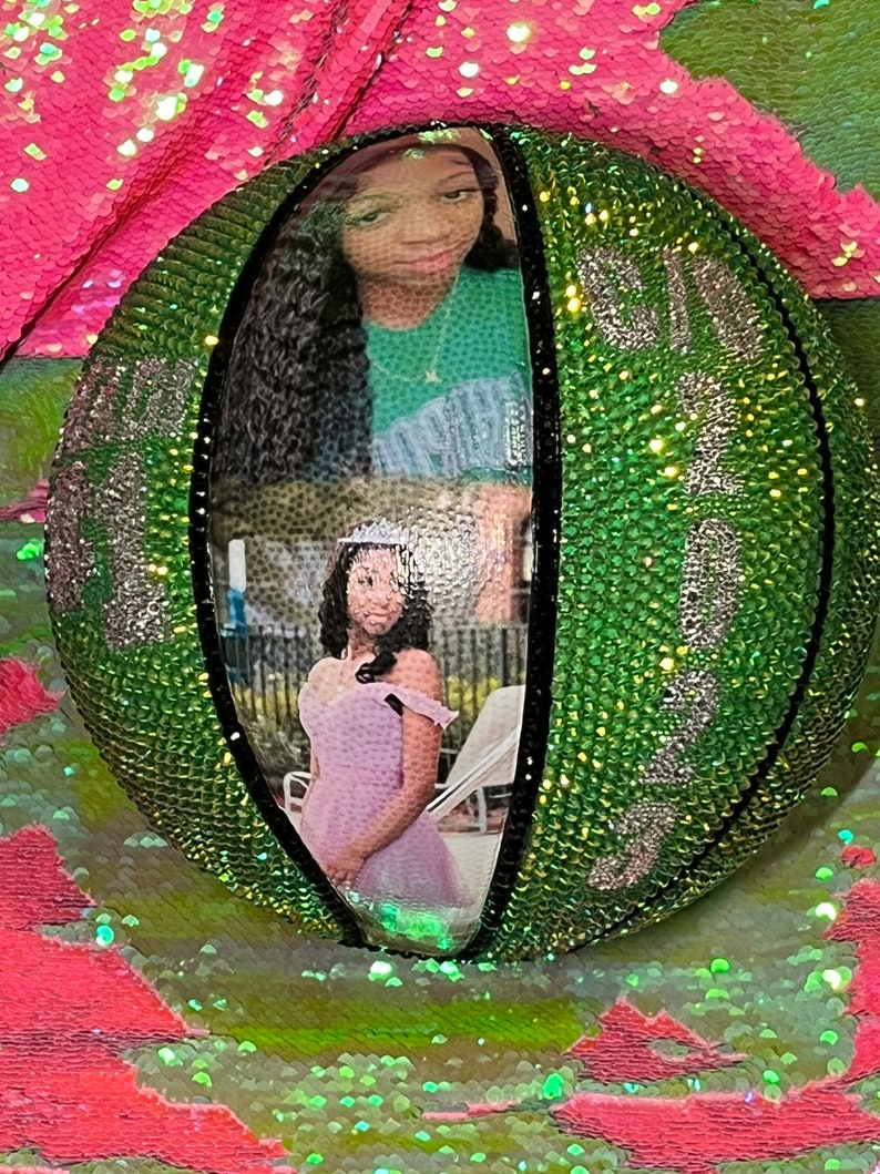 Personalized Picture and Rhinestone Basketball - Etsy