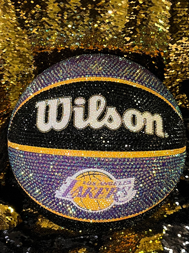 Rhinestone Basketball, Lakers Basketball, Rhinestone Lakers Basketball, NBA Basketball - Etsy