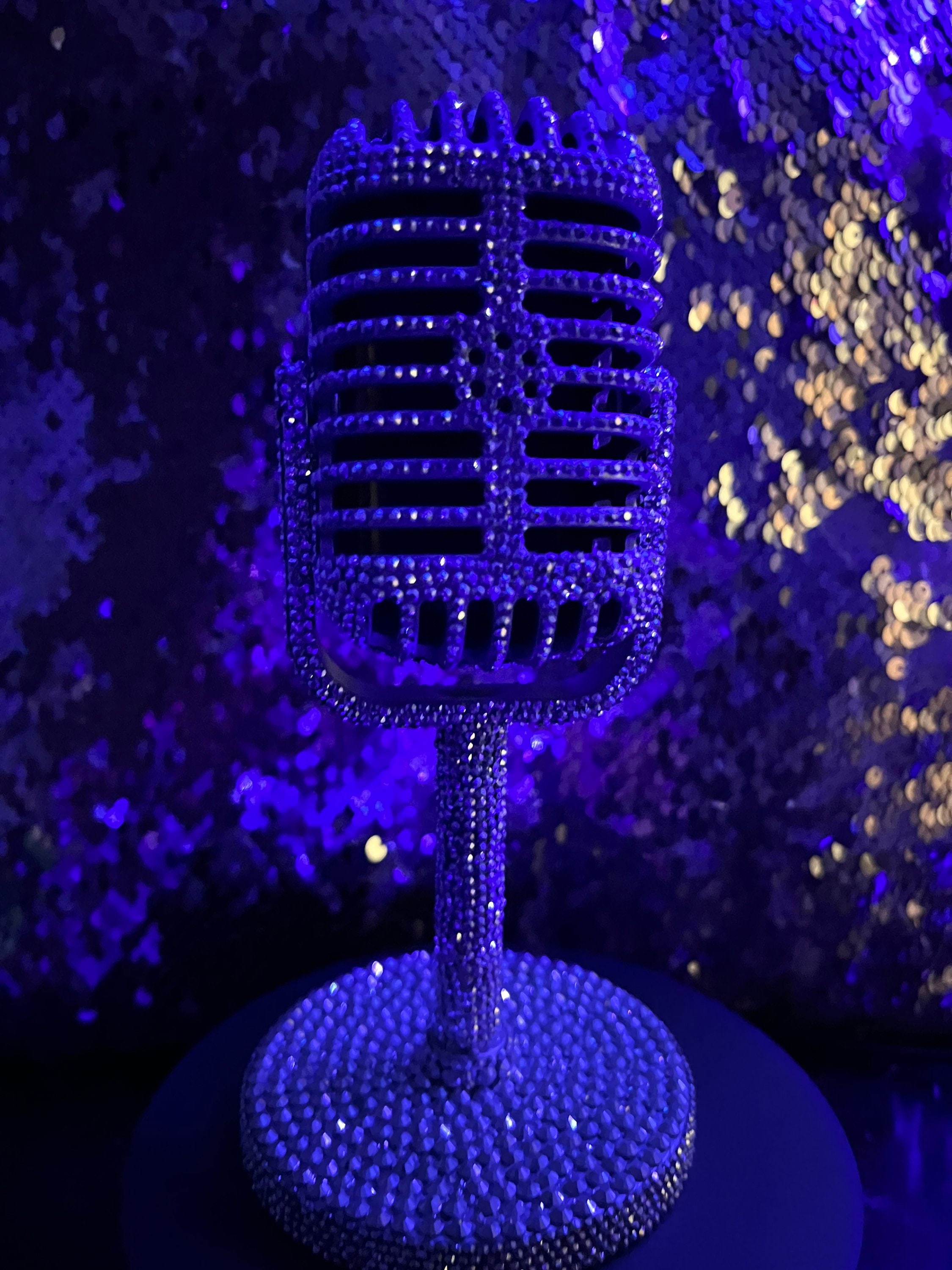 Rhinestone Microphone, Microphone Prop, Vintage - Etsy