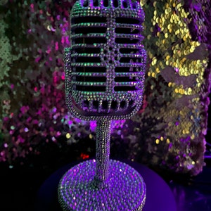Rhinestone Microphone, Microphone Prop, Vintage - Etsy