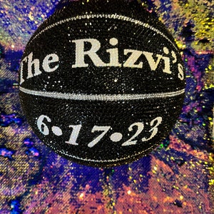 Rhinestone basketball. Customized basketball . Customized rhinestone basketball.