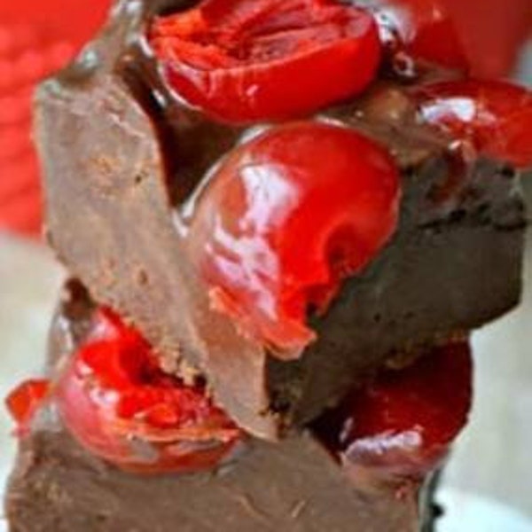 Chocolate Cherry Cordial Fudge | Old-fashioned Candy Specialty | Handmade Homemade