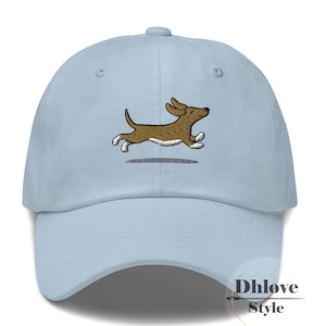 Dackel Hut Dackel – Gestickte Hundemütze für Welpen – Verspielte Hundemütze – Lustiges Winzer Hunde Geschenk – Süße Unisex Baumwollmütze