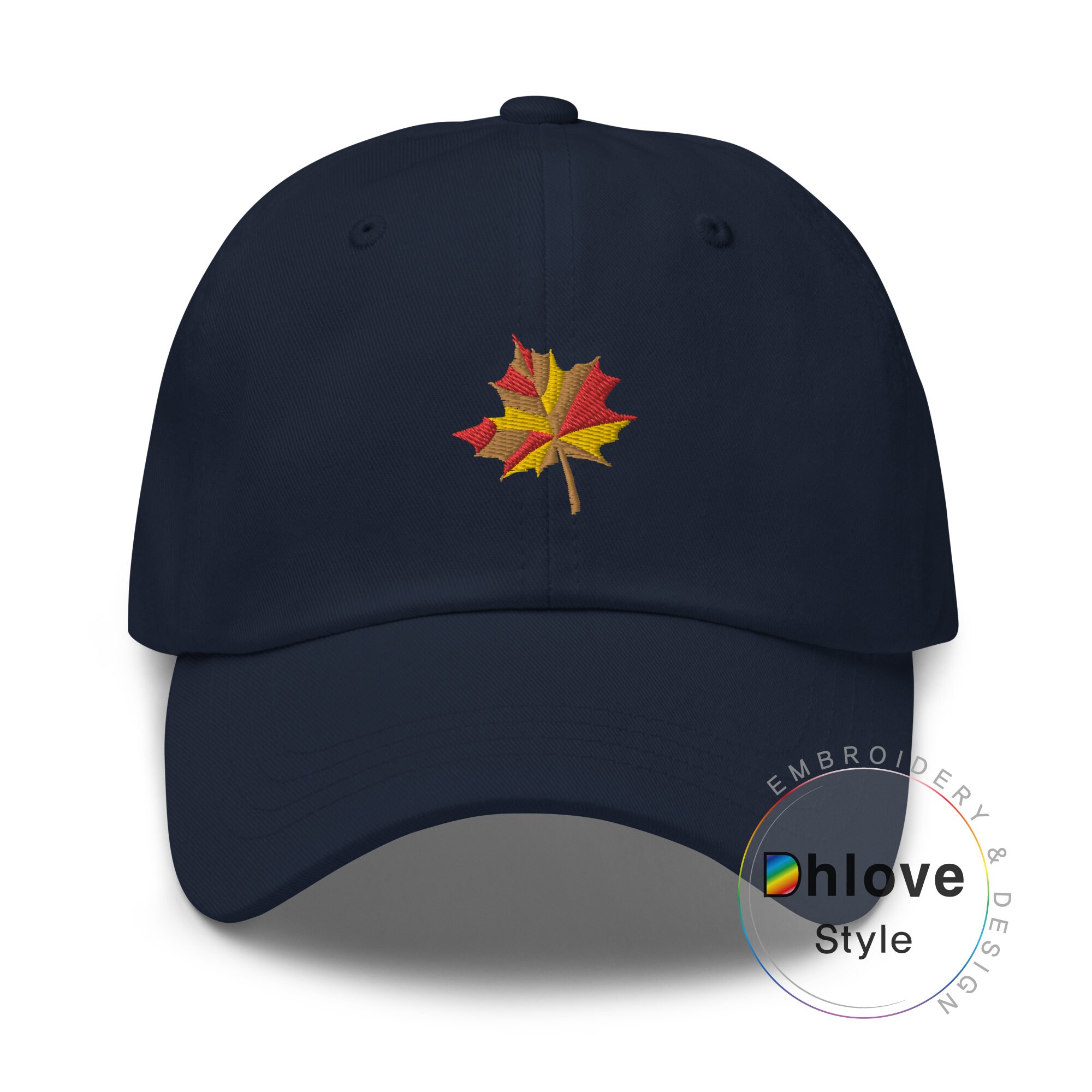 Embroidered Maple Leaf Dad Hat: Outdoor Style Unisex Cap