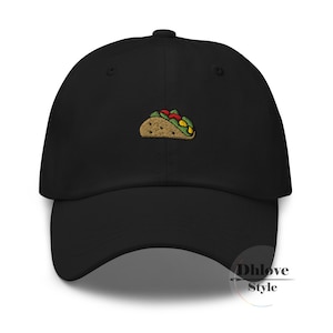 Embroidered Taco Dad Hat: Funny Mexican Food Cap