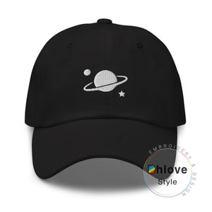 Embroidered Planet Dad Hat: Custom Space Universe Cap